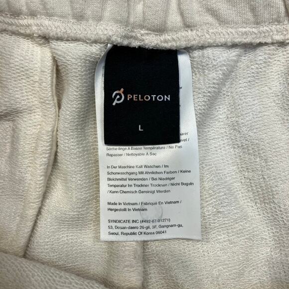 Peloton Womens Large SU121 Sweat Short Cream Pockets Active Loungewear - Picture 9 of 16